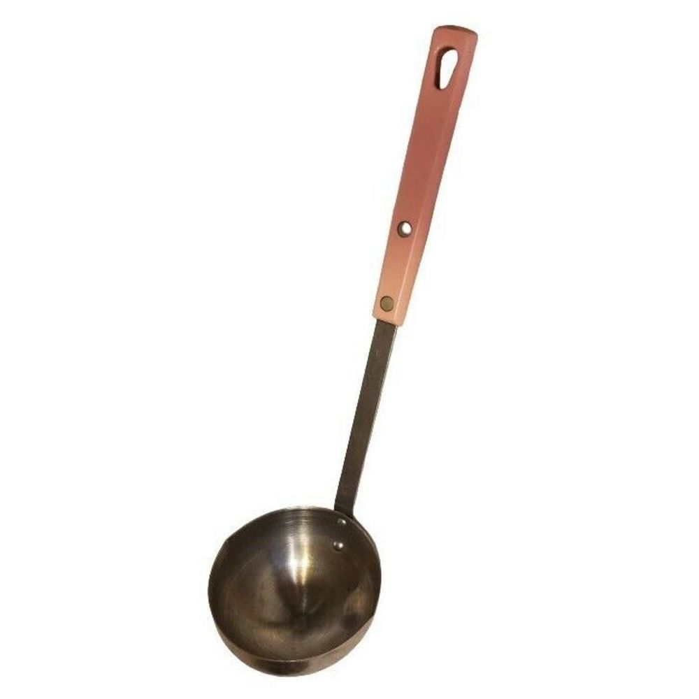 Vintage Pink Royal Brand SharpCutter Cutlery Stainless‎ Steel Ladle 4 oz Handle